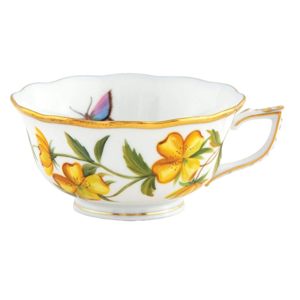 Herend American Wildflower Tea Cup - Evening Primrose Dinnerware Herend 