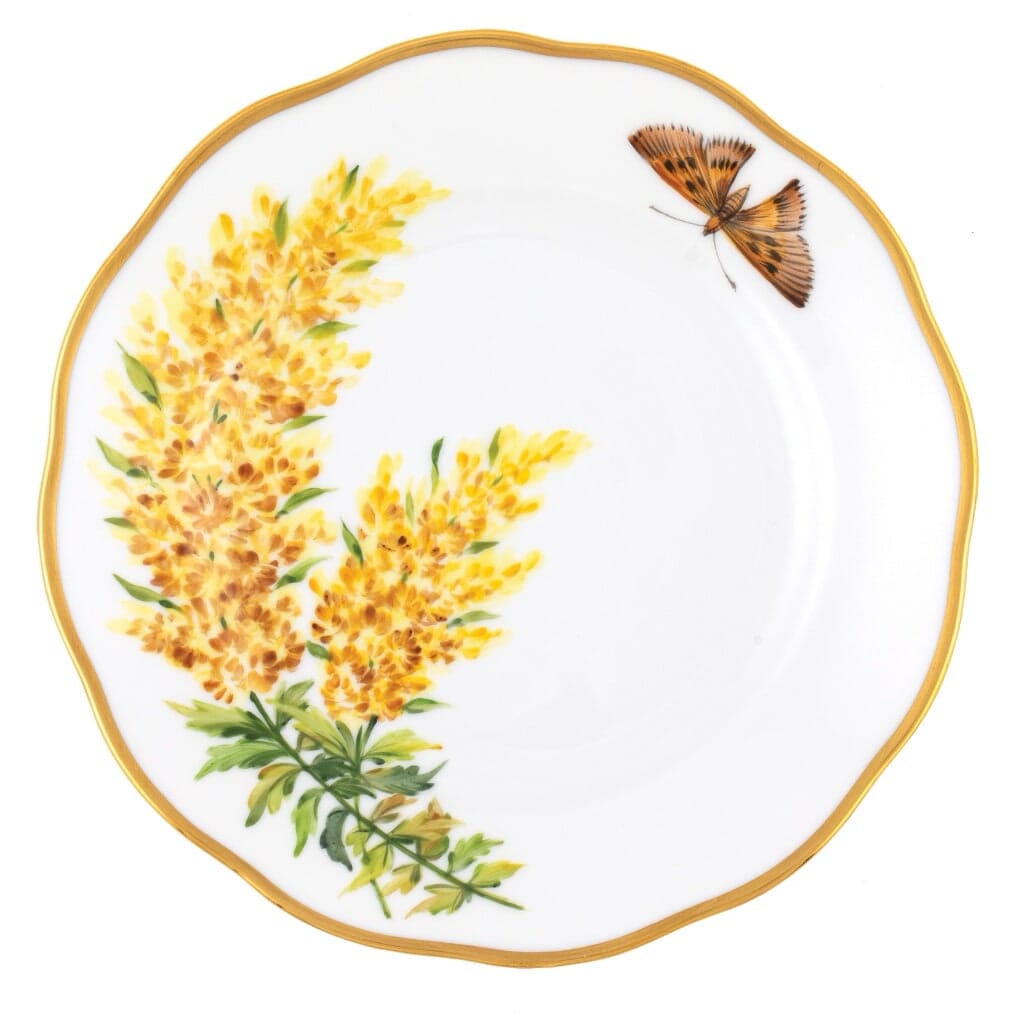 Herend American Wildflower Bread And Butter Plate - Tall Goldenrod Dinnerware Herend 
