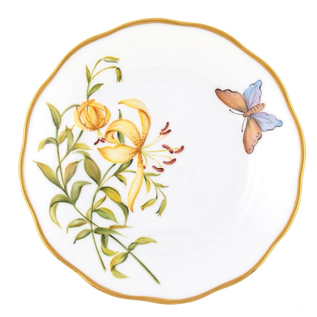 Herend American Wildflower Bread And Butter Plate - Meadow Lily Dinnerware Herend 