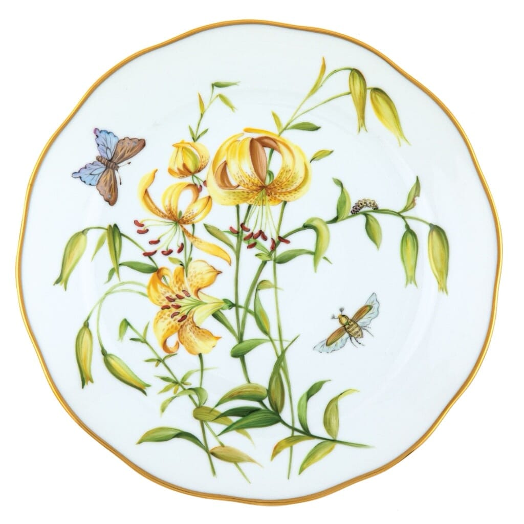 Herend American Wildflower Dinner Plate - Meadow Lily Dinnerware Herend 