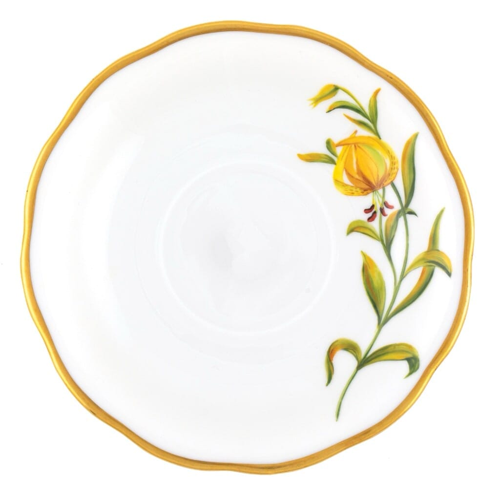 Herend American Wildflower Tea Saucer - Meadow Lily Dinnerware Herend 