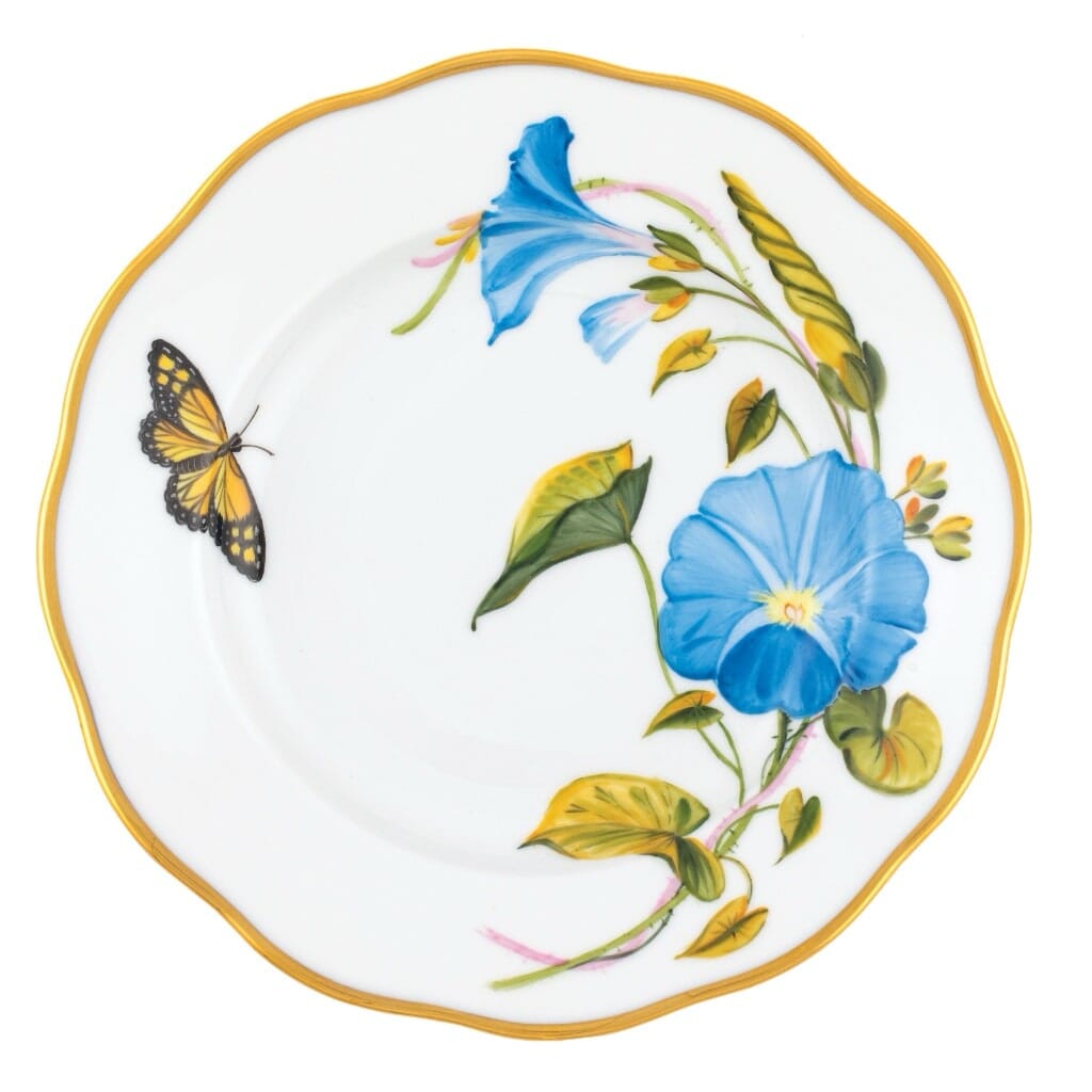 Herend American Wildflower Salad Plate - Morning Glory Dinnerware Herend 