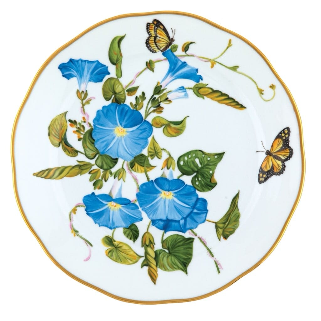 Herend American Wildflower Dinner Plate - Morning Glory Dinnerware Herend 