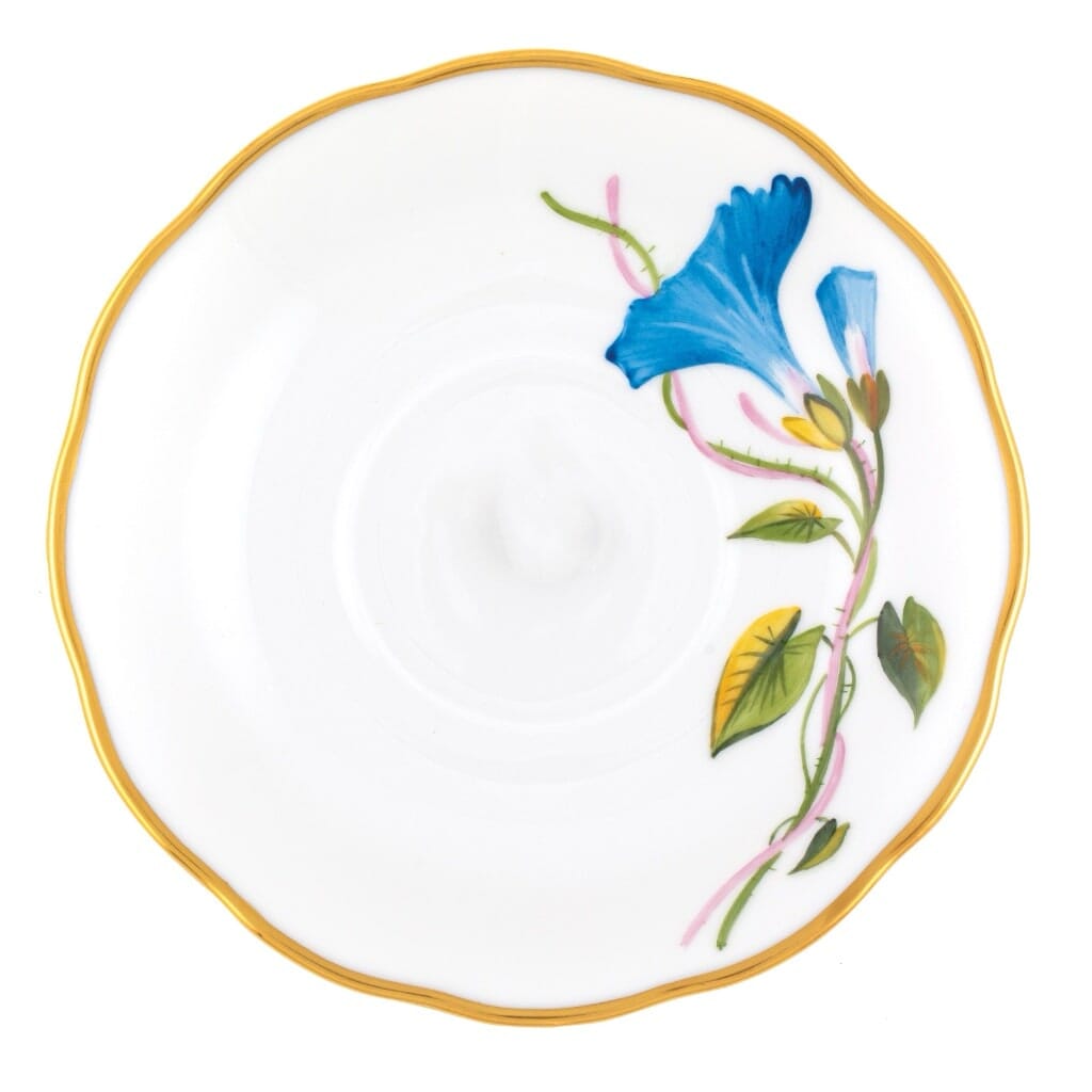 Herend American Wildflower Tea Saucer - Morning Glory Dinnerware Herend 