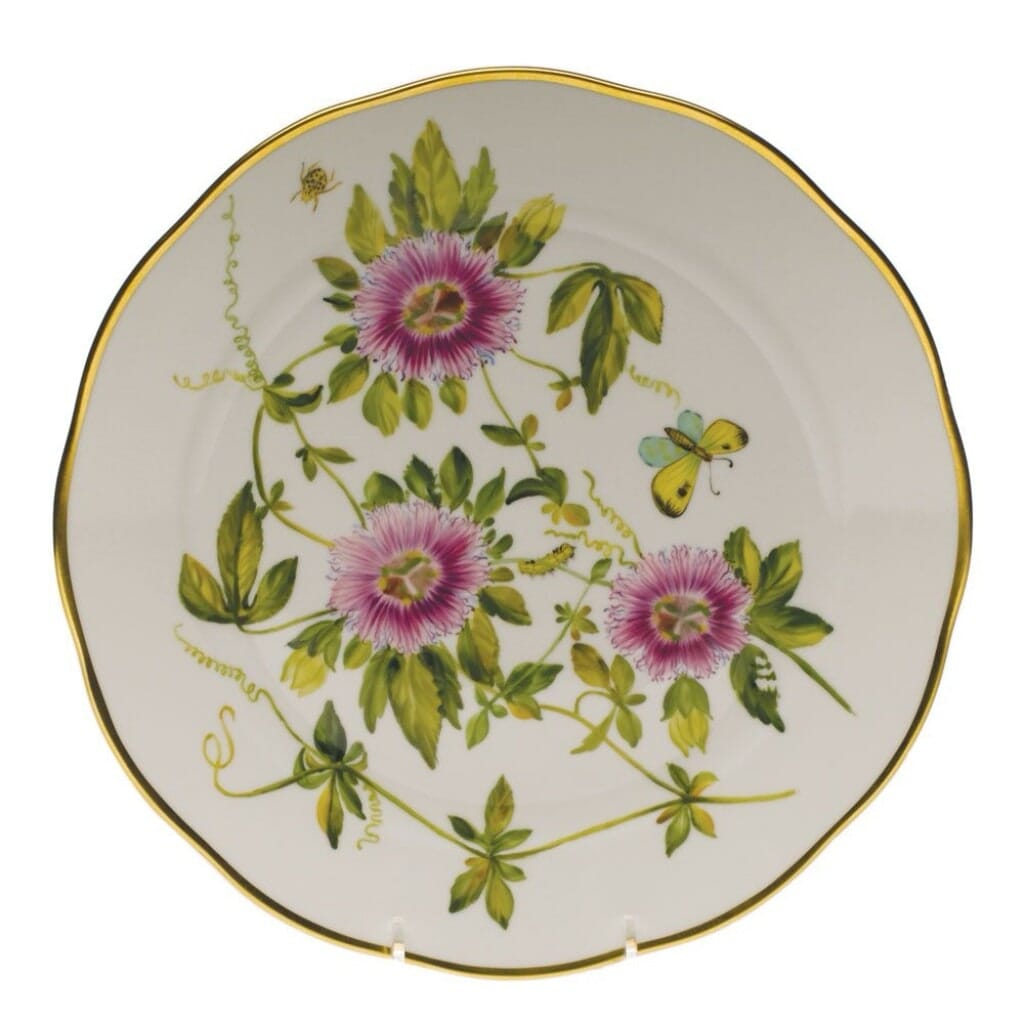 Herend American Wildflower Dinner Plate - Passion Flower Dinnerware Herend 