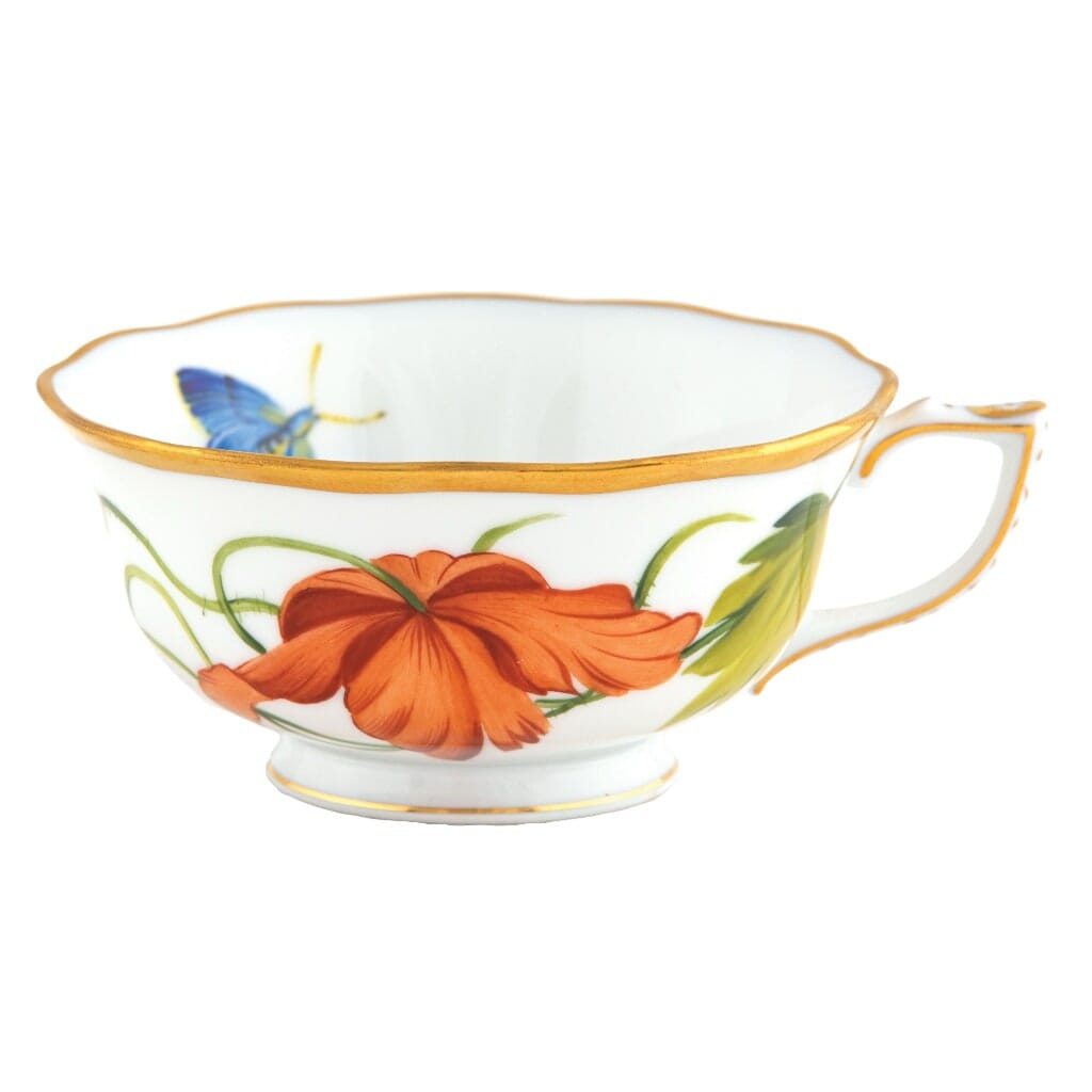 Herend American Wildflower Tea Cup - California Poppy Dinnerware Herend 