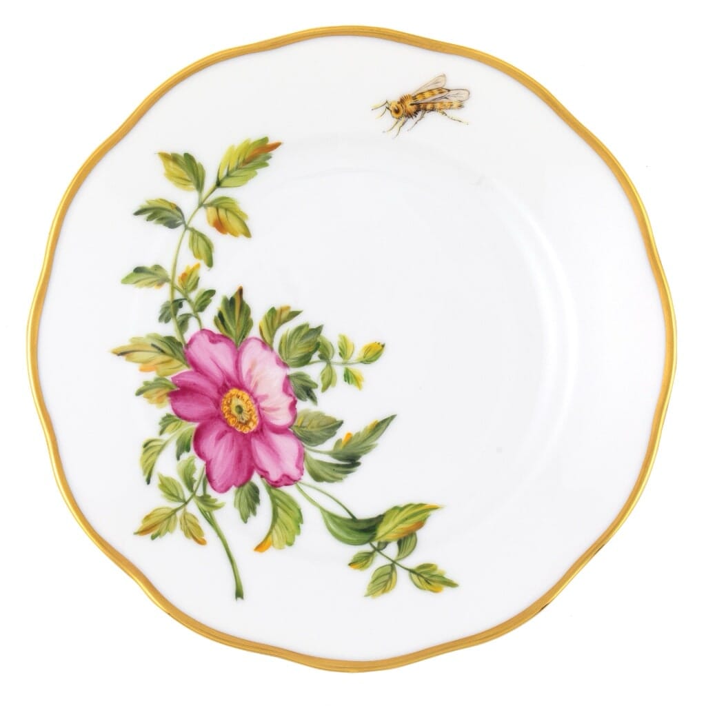 Herend American Wildflower Bread And Butter Plate - Prairie Rose Dinnerware Herend 