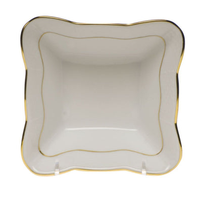 Herend Golden Edge Small Square Dish Dinnerware Herend 