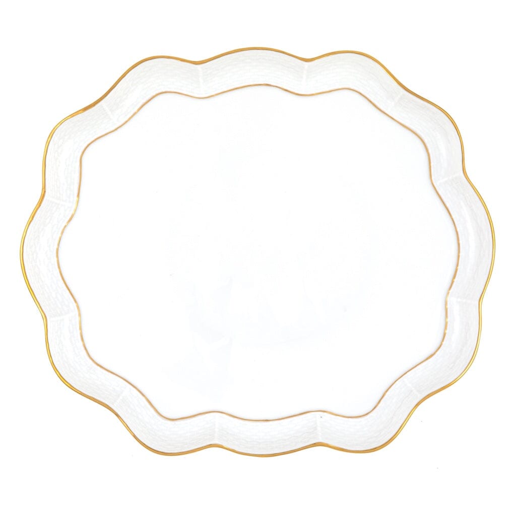 Herend Golden Edge Scallop Tray Trays Herend 