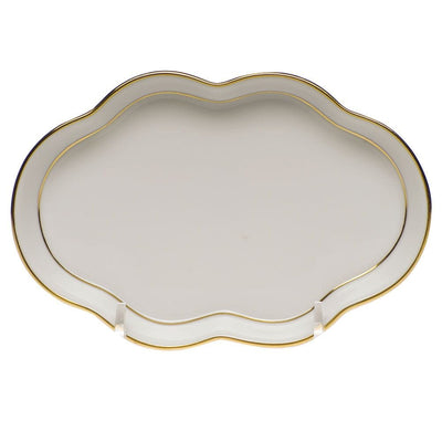 Herend Golden Edge Small Scalloped Tray Trays Herend 