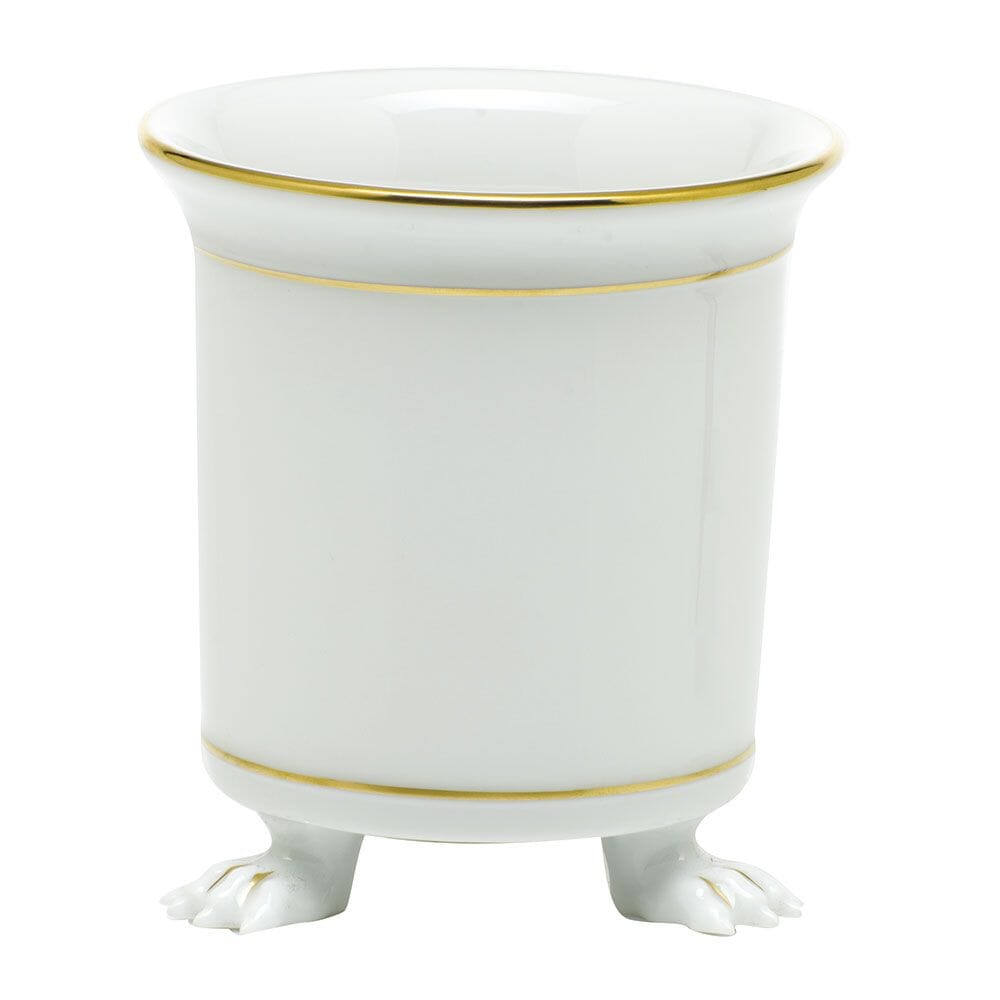 Herend Golden Edge Mini Cachepot With Feet Dinnerware Herend 