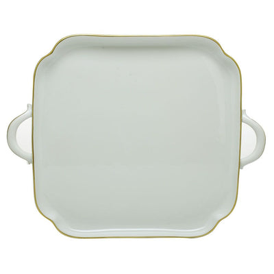 Herend Golden Edge Square Tray With Handles Dinnerware Herend 