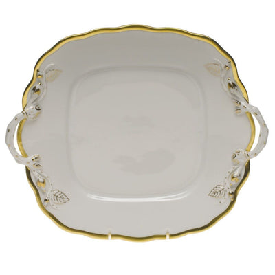 Herend Gwendolyn Square Cake Plate With Handles Dinnerware Herend 
