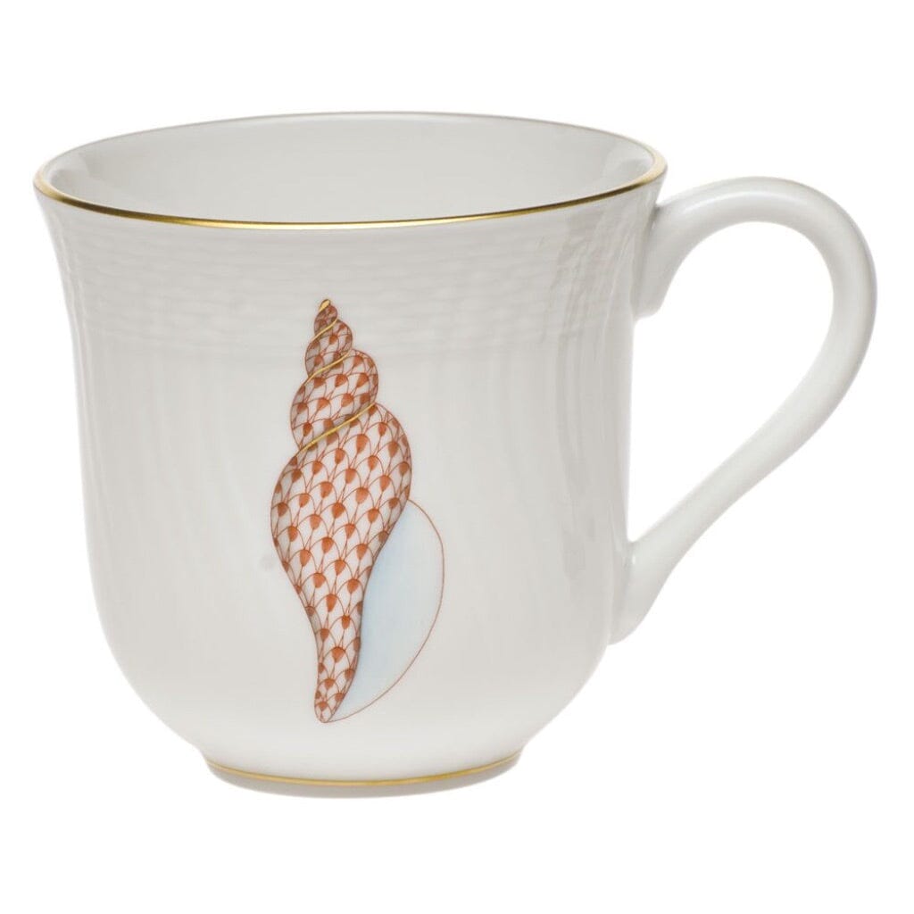 Herend Aquatic Mug - Tulip Shell (Rust) Dinnerware Herend 