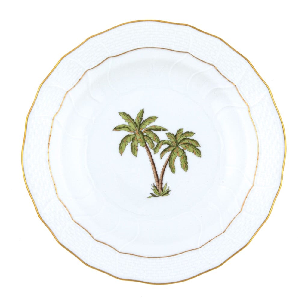 Herend Palm Tree Dessert Plate Dinnerware Herend 