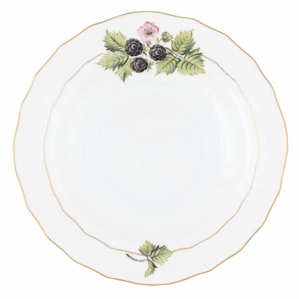 Herend Summer Harvest Dessert Plate - Blackberry Dinnerware Herend 