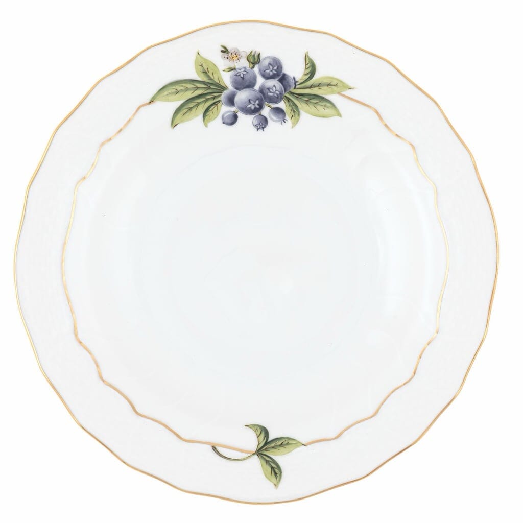 Herend Summer Harvest Dessert Plate - Blueberry Dinnerware Herend 