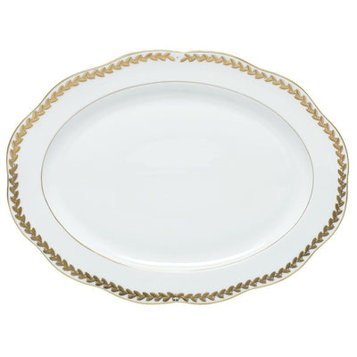 Herend Golden Laurel Oval Platter Platters Herend 