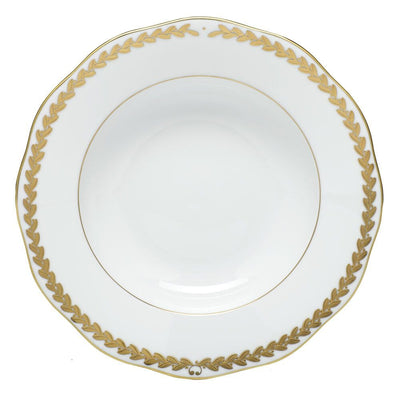 Herend Golden Laurel Rim Soup Plate Dinnerware Herend 