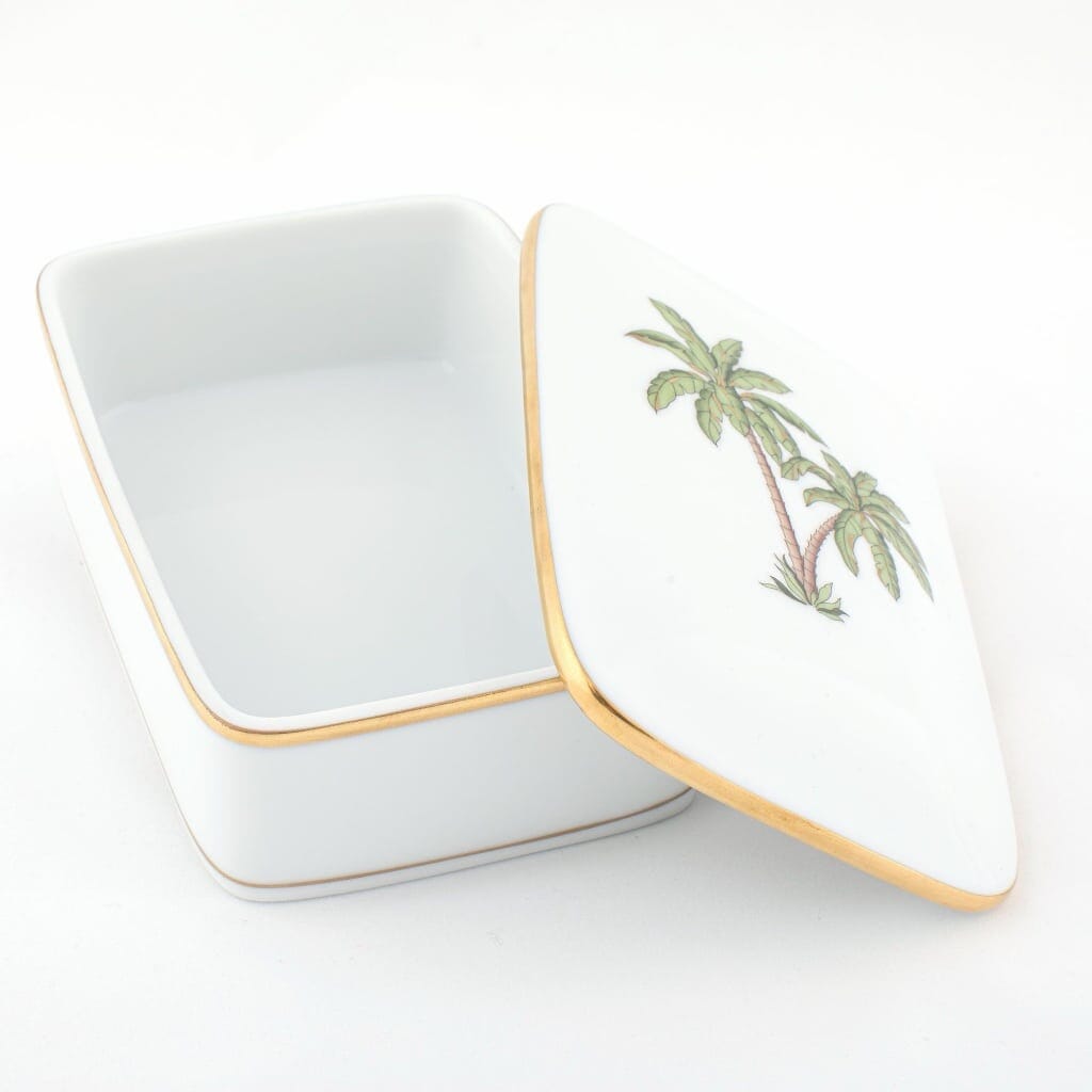 Herend Palm Tree Rectangular Box Figurines Herend 