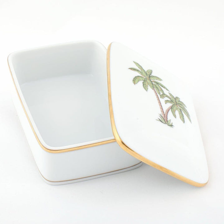 Herend Palm Tree Rectangular Box Figurines Herend 