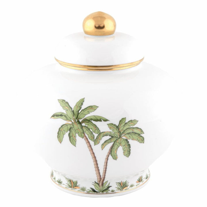 Herend Palm Tree Ginger Jar Dinnerware Herend 