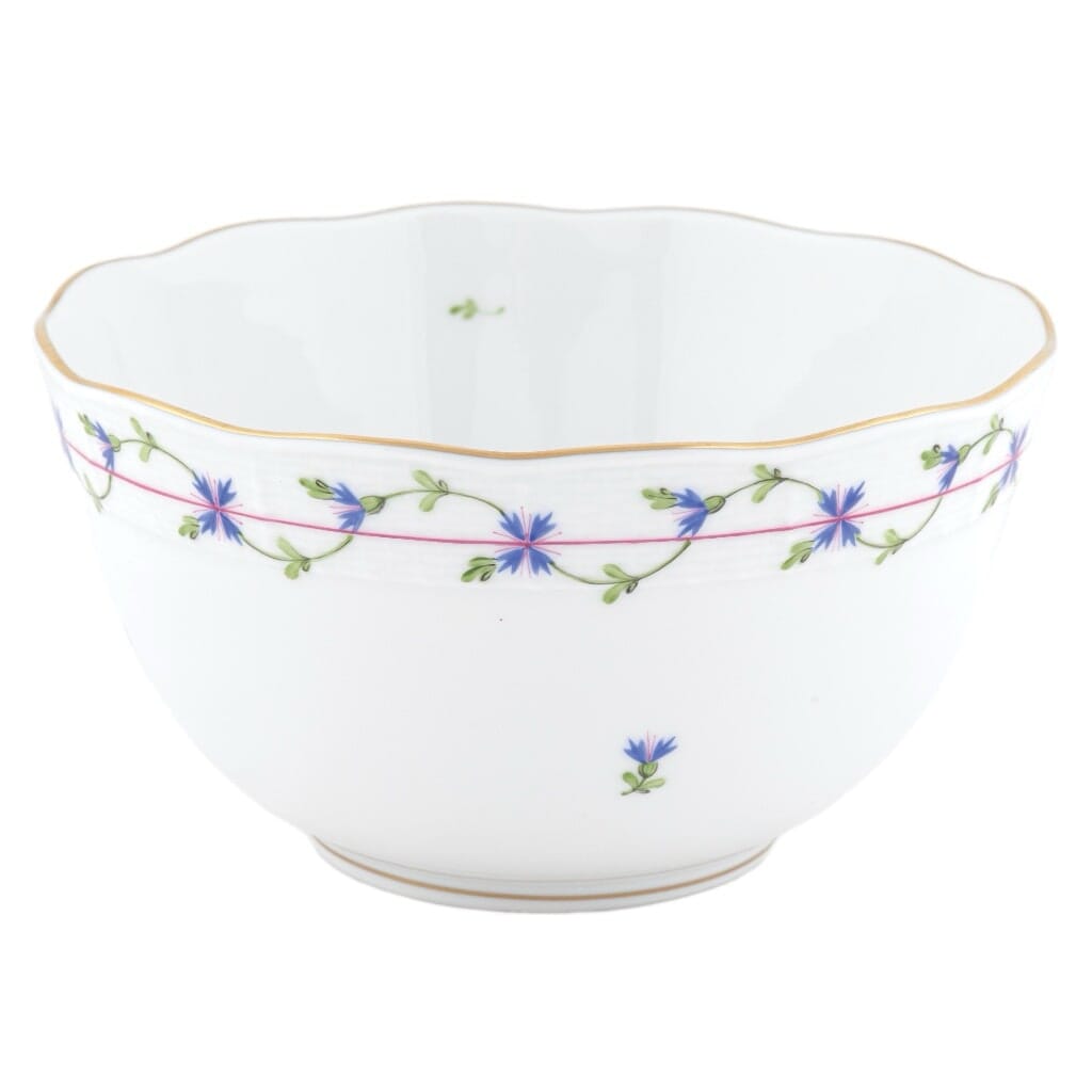 Herend Blue Garland Round Bowl Dinnerware Herend 