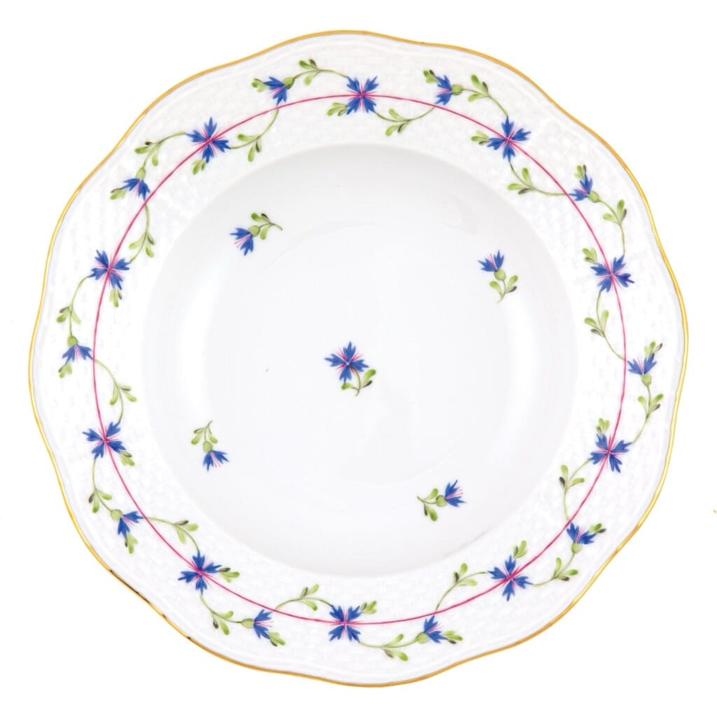 Herend Blue Garland Rim Soup Plate Dinnerware Herend 