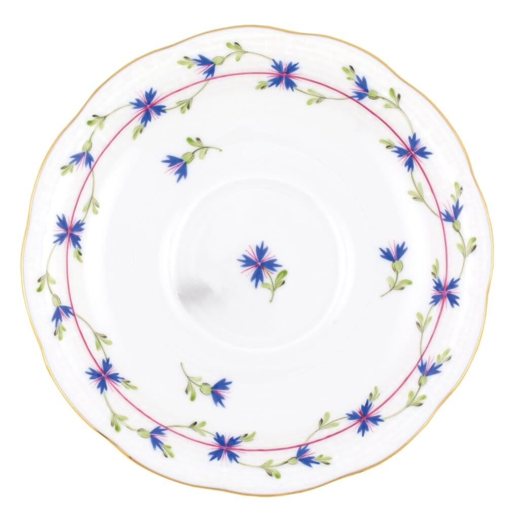 Herend Blue Garland Tea Saucer Dinnerware Herend 