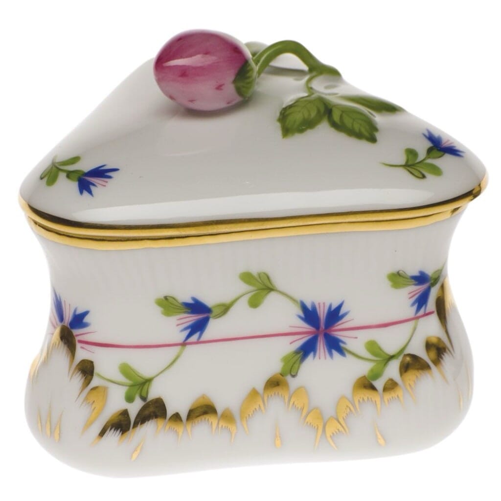 Herend Blue Garland Strawberry Bonbon Dinnerware Herend 