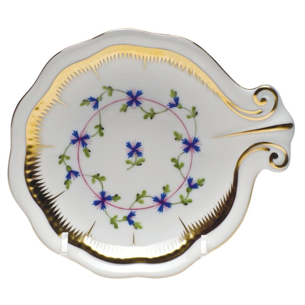 Herend Blue Garland Shell Dish Dinnerware Herend 