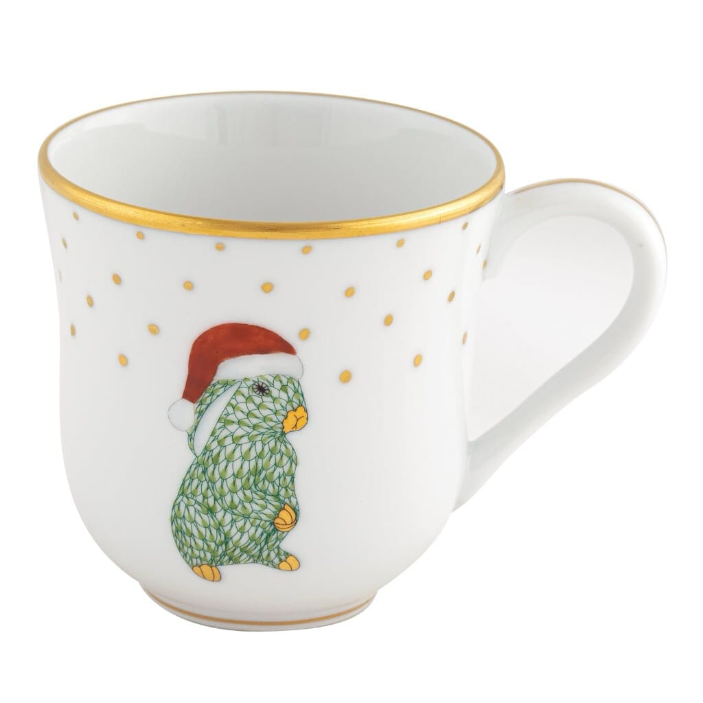 Herend Christmas Mug - Santa Bunny Dinnerware Herend 