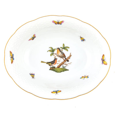 Herend Rothschild Bird Oval Vegetable Dish Dinnerware Herend 