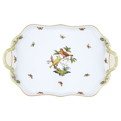 Herend Rothschild Bird Rec Tray With Branch Handles Trays Herend 