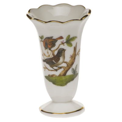 Herend Rothschild Bird Scalloped Bud Vase Vases Herend 