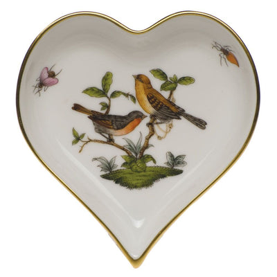 Herend Rothschild Bird Small Heart Tray Trays Herend 
