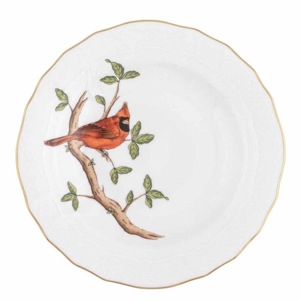 Herend Songbird Dessert Plate - Cardinal Dinnerware Herend 