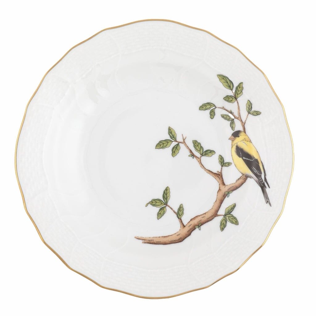Herend Songbird Dessert Plate - Goldfinch Dinnerware Herend 