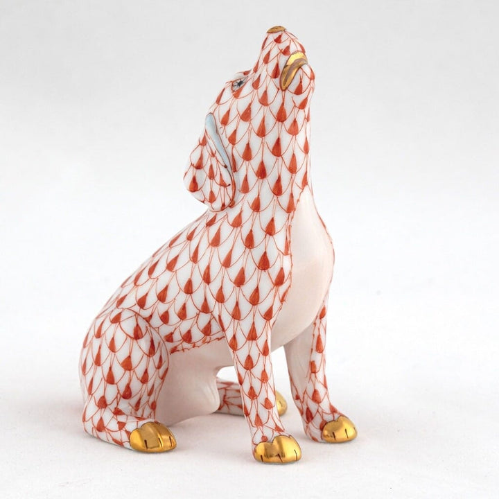 Herend Singing Beagle Figurine Figurines Herend Rust 