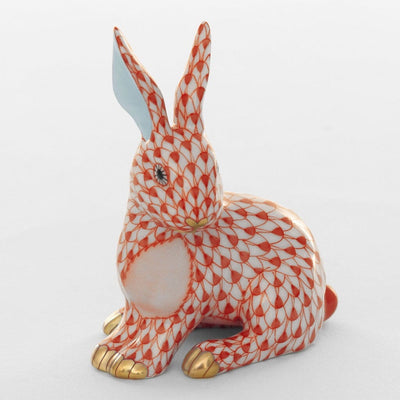 Herend Snowshoe Hare Figurine Figurines Herend Rust 