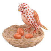 Herend Bird With Nest Figurine Figurines Herend Rust 