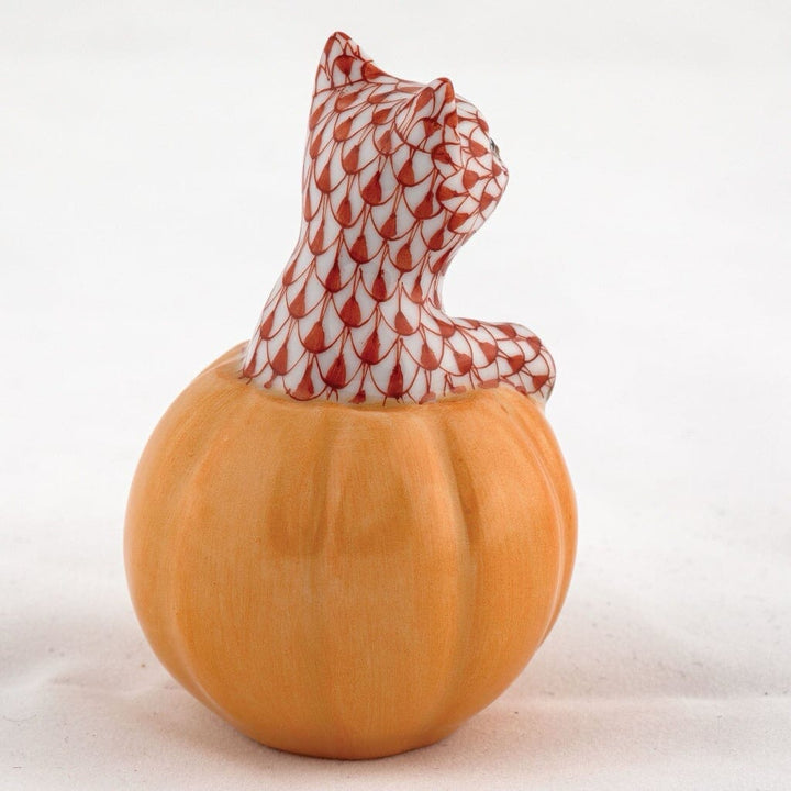 Herend Jack O Lantern Kitty Figurine Figurines Herend 