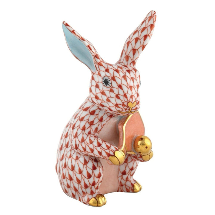 Herend Pickleball Bunny Figurine Figurines Herend Rust 