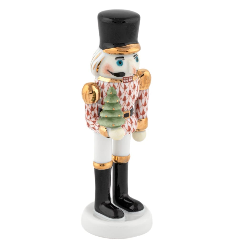 Herend Nutcracker With Christmas Tree Figurine Figurines Herend Rust 