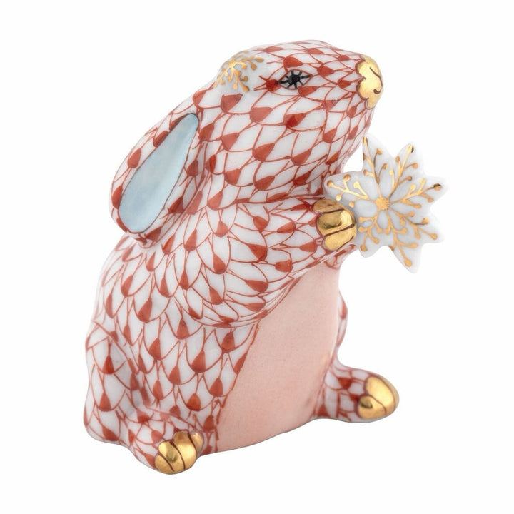Herend Winter Bunny Figurine Figurines Herend Rust 