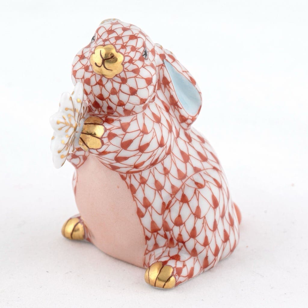 Herend Winter Bunny Figurine Figurines Herend 