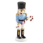 Herend Small Nutcracker With Candy Cane Figurine Figurines Herend Blue 