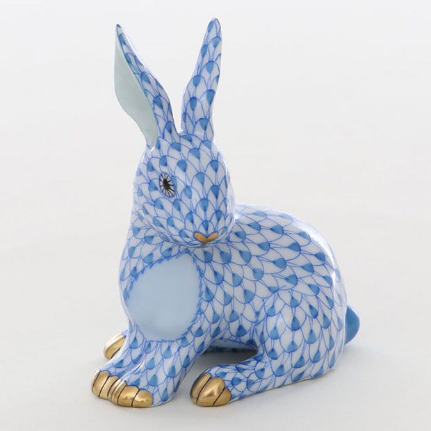 Herend Snowshoe Hare Figurine Figurines Herend Blue 