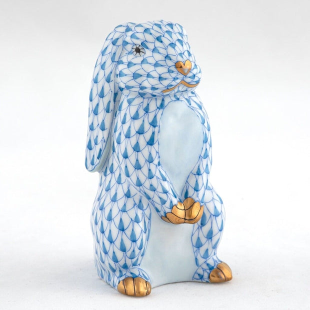 Herend Standing Lop Ear Bunny Figurine Figurines Herend Blue 