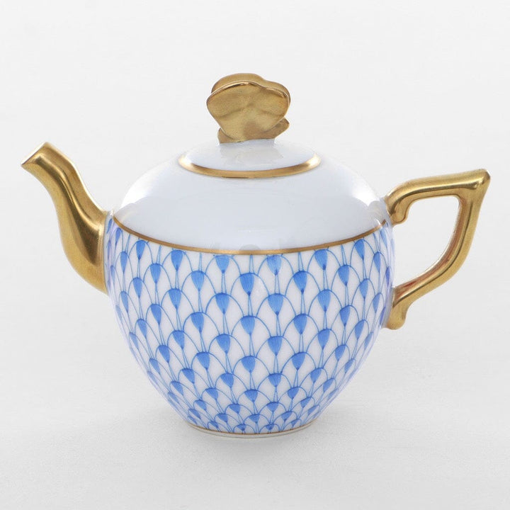 Herend Teapot Figurine Figurines Herend Blue 